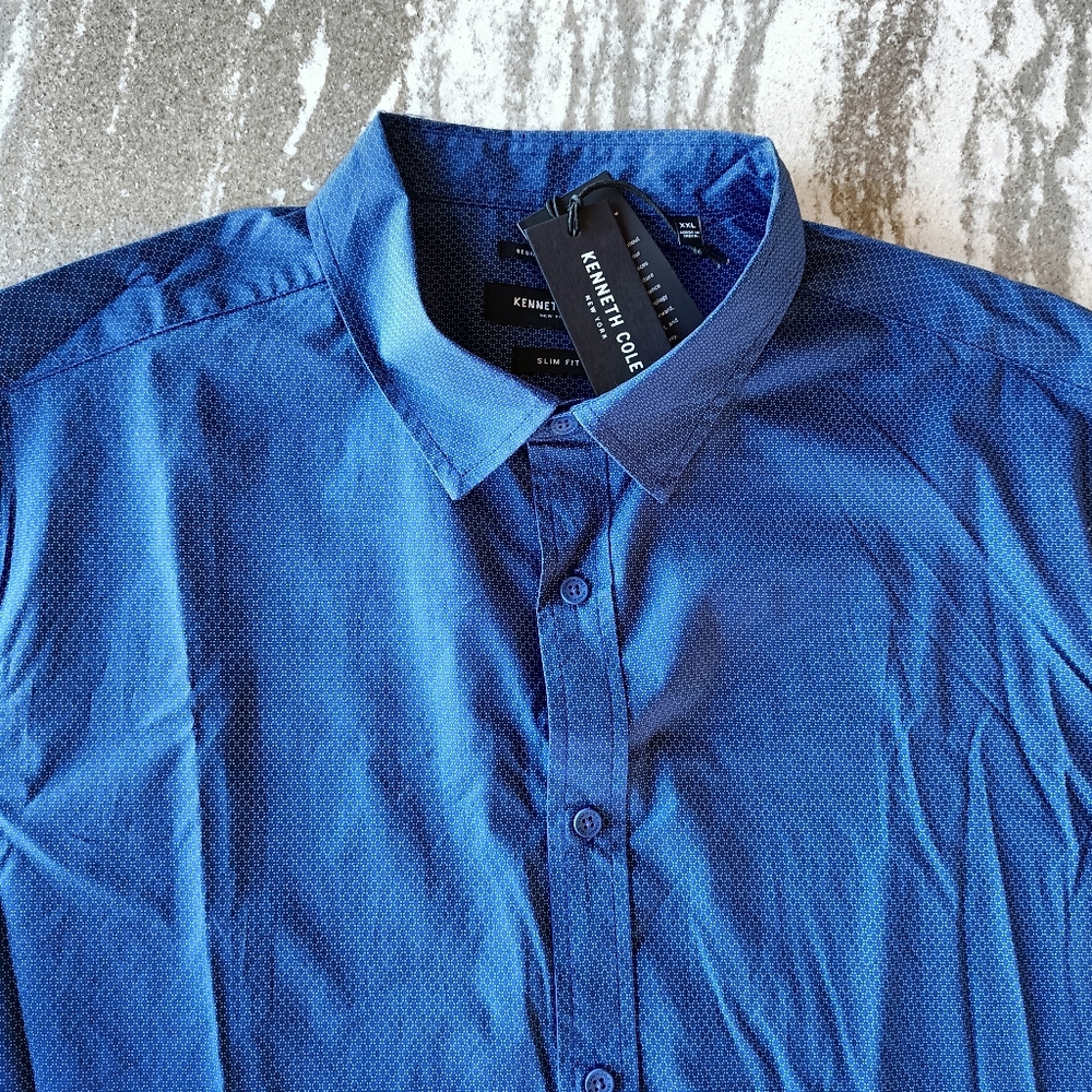 Kenneth Cole Men's Mobility Woven Shirt New Size XXL